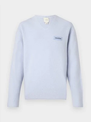 Sweter Calvin Klein jasnoniebieski