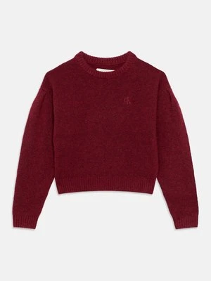 Sweter Calvin Klein Jeans jagodowy
