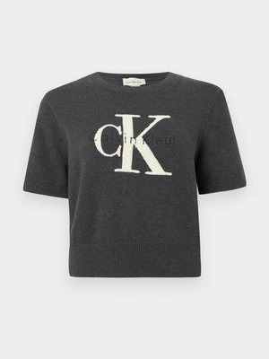 Sweter Calvin Klein Jeans ciemnoszary