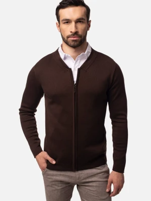 SWETER CARTMEL ROZPINANY BRĄZOWY Recman