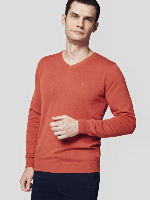 Sweter Ceglasty z Bawełną w Serek Anthony Lancerto