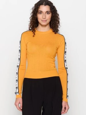 Sweter Chiara Ferragni musztardowy