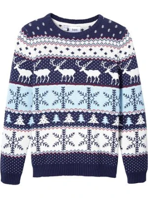 Sweter chłopięcy w renifery bonprix