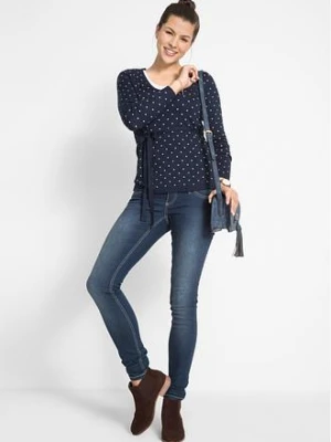 Sweter ciążowy i do karmienia piersią 2w1 z cienkiej dzianiny bonprix
