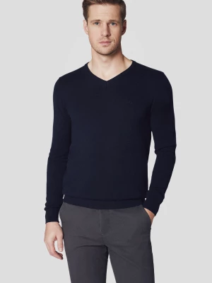 Sweter Ciemnogranatowy z Bawełną w Serek Lenny Lancerto
