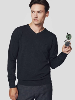 Sweter Ciemnoszary z Bawełną w Serek Lenny Lancerto