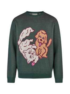 Sweter cleptomanicx ciemnozielony