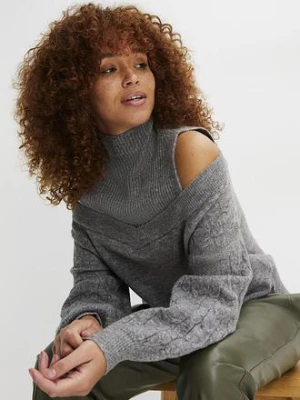 Sweter cold-shoulder bonprix
