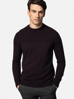 SWETER COMO Z OKRĄGŁYM DEKOLTEM FIOLETOWY Z BAWEŁNĄ Recman