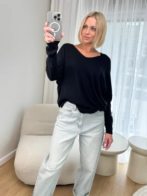 Sweter Czarny Pull V ClothStore