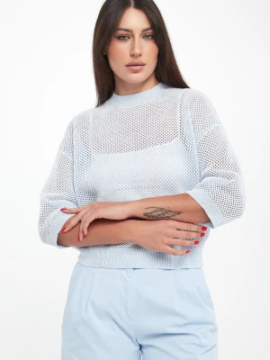 Sweter damski ażurowy z cekinami PESERICO