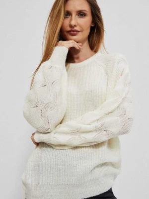 Sweter damski biały Moodo