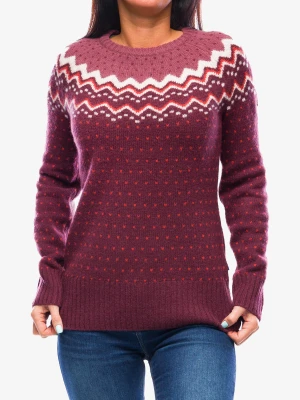 Sweter damski Fjallraven Ovik Knit Sweater - dark garnet