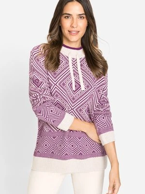 Sweter damski Henny w romby - Festive Spirit Olsen