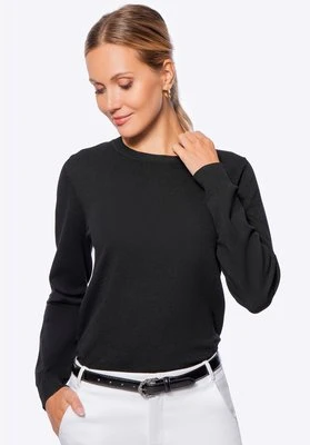 Sweter damski klasyczny czarny Wittchen