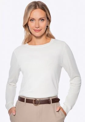 Sweter damski klasyczny kremowy Wittchen