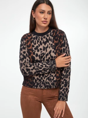 Sweter damski w panterkę DKNY