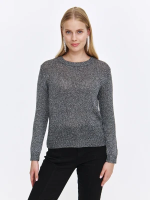Sweter damski z błyszczącej dzianiny Top Secret