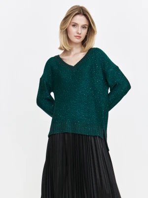 Sweter damski z błyszczącymi detalami Top Secret