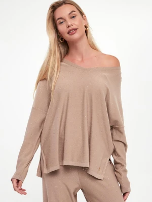 Sweter damski z cekinami JOSEPH RIBKOFF