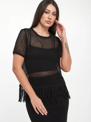 Sweter damski z frędzlami JOSEPH RIBKOFF