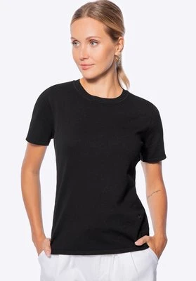 Sweter damski z krótkim rękawem czarny Wittchen