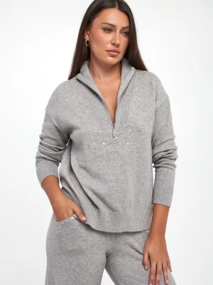 Sweter damski z kryształkami JOSEPH RIBKOFF