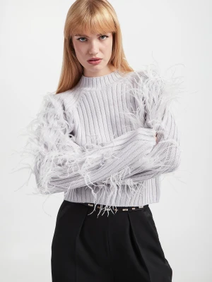 Sweter damski z piórami PATRIZIA PEPE