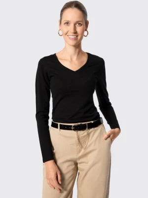 Sweter damski z wełny merino czarny Wittchen