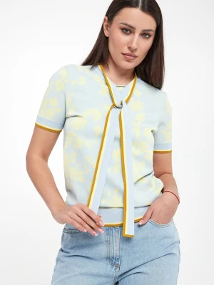 Sweter damski z wiązaniem ELISABETTA FRANCHI