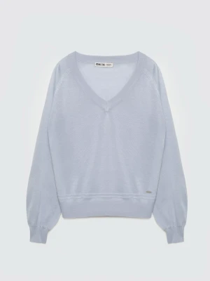 Sweter damski z wiskozy niebieski Simona 400 BIG STAR