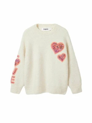 Sweter Desigual biały