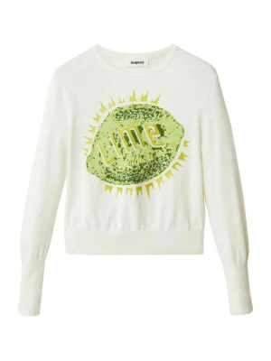 Sweter Desigual biały
