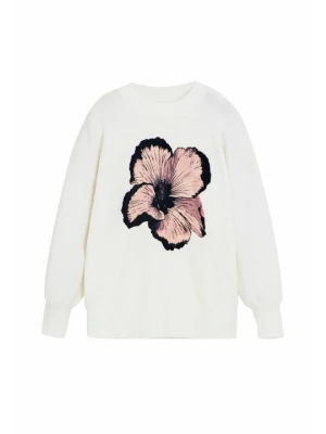 Sweter Desigual biały