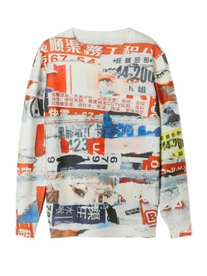 Sweter Desigual biały