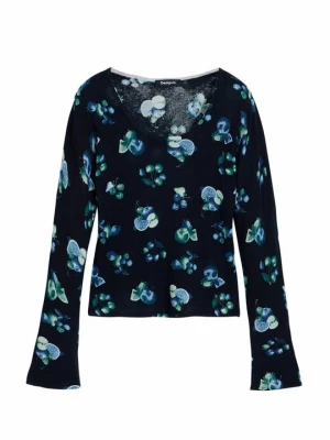 Sweter Desigual brązowy