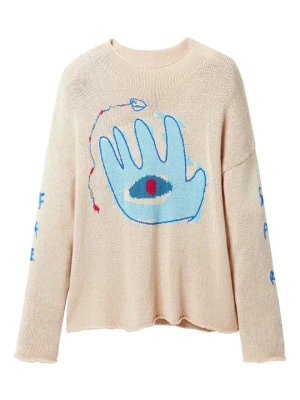 Sweter Desigual brązowy