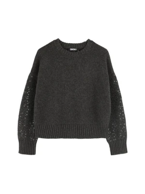 Sweter DKNY szary