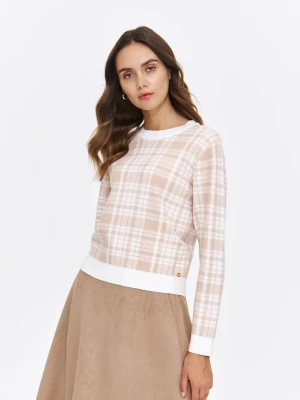 Sweter długi rękaw beżowy - SSW3693BE sweter długi rękaw - TOP SECRET - Odzieżowy sklep internetowy TOP SECRET