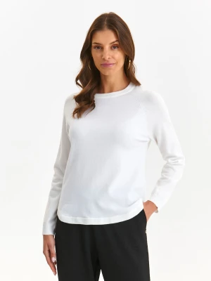 Sweter długi rękaw biały - SSW3629BI sweter długi rękaw - TOP SECRET - Odzieżowy sklep internetowy TOP SECRET
