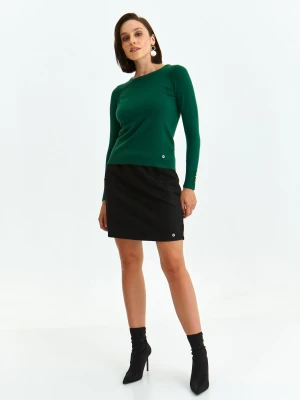 Sweter długi rękaw ciemnozielony - SSW3575CZ sweter długi rękaw - TOP SECRET - Odzieżowy sklep internetowy TOP SECRET