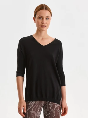 Sweter długi rękaw czarny - SSW3401CA sweter długi rękaw - TOP SECRET - Odzieżowy sklep internetowy TOP SECRET