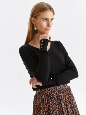 Sweter długi rękaw czarny - SSW3547CA sweter długi rękaw - TOP SECRET - Odzieżowy sklep internetowy TOP SECRET