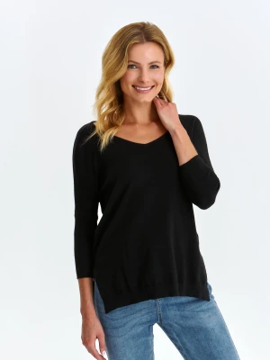 Sweter długi rękaw czarny - SSW3570CA sweter długi rękaw - TOP SECRET - Odzieżowy sklep internetowy TOP SECRET