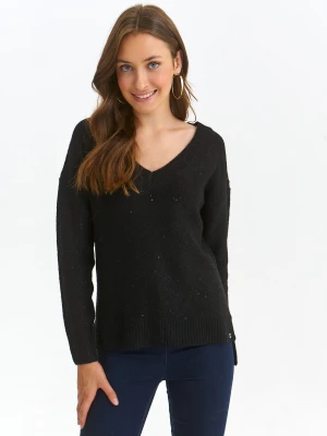 Sweter długi rękaw czarny - SSW3620CA sweter długi rękaw - TOP SECRET - Odzieżowy sklep internetowy TOP SECRET