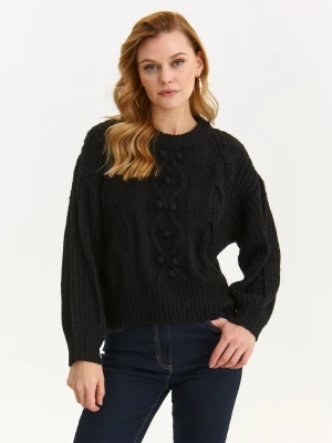 Sweter długi rękaw czarny - SSW3667CA sweter długi rękaw - TOP SECRET - Odzieżowy sklep internetowy TOP SECRET