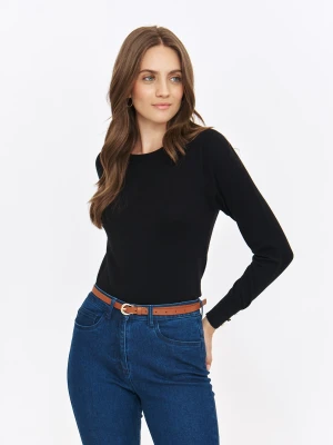 Sweter długi rękaw czarny - SSW3688CA sweter długi rękaw - TOP SECRET - Odzieżowy sklep internetowy TOP SECRET