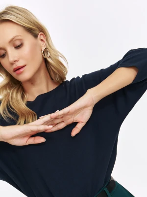 Sweter długi rękaw granatowy - SSW3695GR sweter długi rękaw - TOP SECRET - Odzieżowy sklep internetowy TOP SECRET