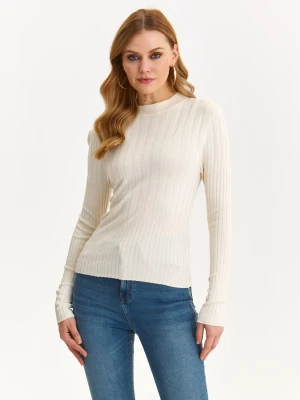Sweter długi rękaw kremowy - SSW3664KR sweter długi rękaw - TOP SECRET - Odzieżowy sklep internetowy TOP SECRET