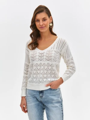 Sweter długi rękaw kremowy - SSW3679KR sweter długi rękaw - TOP SECRET - Odzieżowy sklep internetowy TOP SECRET